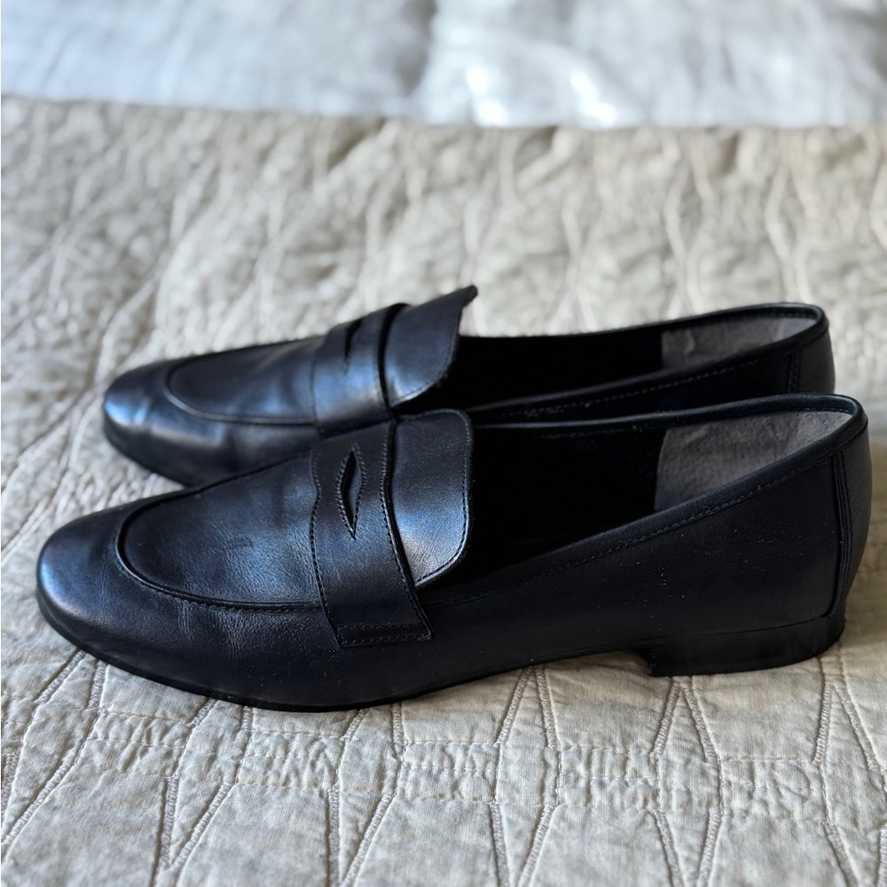 Marc Fisher Black Leather Loafers - Picture 4 of 5
